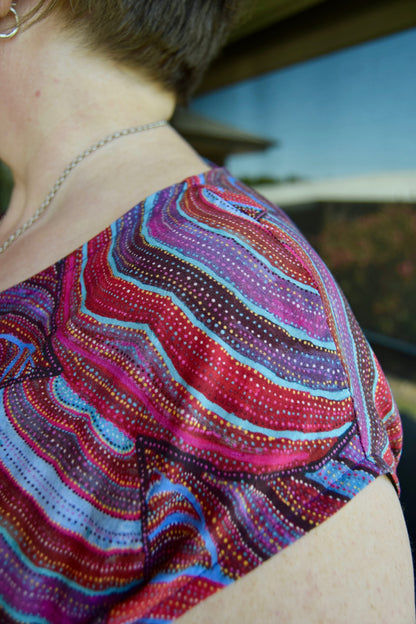 Comfy Cap-Sleeve Dress, Sample